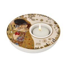 Svícen Polibek, 12 / 12 / 4 cm, porcelán, G. Klimt, Goebel