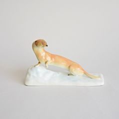 Kuna, 19 x 5 x 11 cm, Porcelánové figurky, Schwarzburg Werkstatten, Gläserne Porzellanmanufaktur