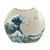 Váza Velká vlna, 35 / 10,5 / 30 cm, porcelán, K. Hokusai, Goebel