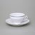 Šálek a podšálek čajový 205 ml / 16 cm, Thun 1794, karlovarský porcelán, BERNADOTTE mráz, platinová linka