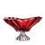 Křišťálová mísa Plantica Red na noze, 33 cm, Aurum Crystal