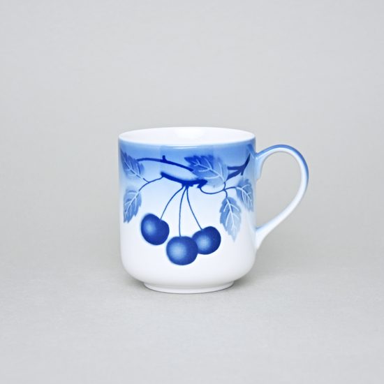 Hrnek Cherry 0,35 l, Thun 1794, karlovarský porcelán, BLUE CHERRY