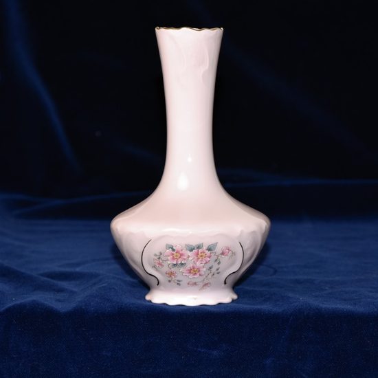 Váza štíhlá 17 cm, Zuzka, Růžový porcelán z Chodova