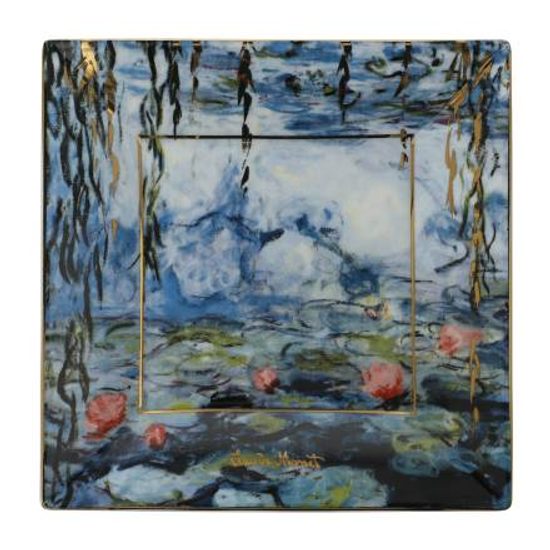 Mísa lekníny pod vrbami, 16 / 16 / 2 cm, jemný kostní porcelán, C. Monet, Goebel