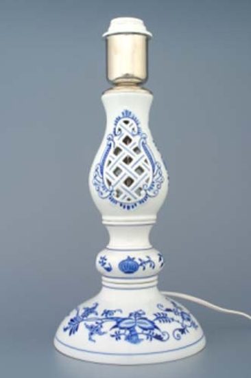 Lampový podstavec prolamovaný s monturou 37 cm, Cibulák, originální z Dubí