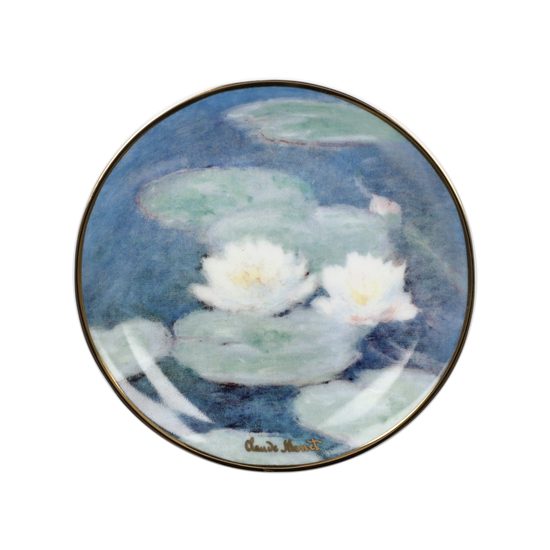 Talířek Leknín, 10 cm, jemný kostní porcelán, C. Monet, Goebel