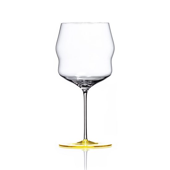 Křišťálová sklenice na víno 650 ml, Kalyke - Citrín, Sklárna Květná 1794