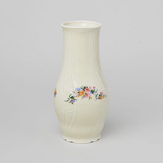 Váza 19 cm, Thun 1794, karlovarský porcelán, BERNADOTTE ivory + kytičky