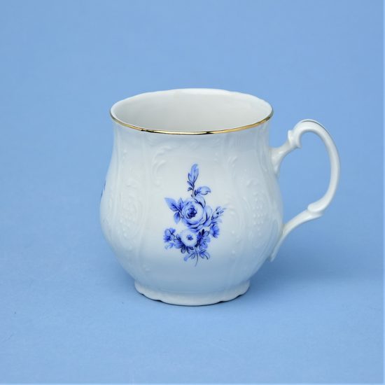 Hrnek Jonáš 310 ml, Thun 1794, karlovarský porcelán, BERNADOTTE modrá růže