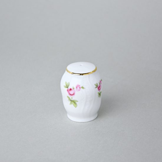 Pepřenka sypací, Thun 1794, karlovarský porcelán, BERNADOTTE míšeňská růže