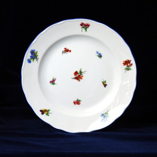 Talíř dezertní 19 cm, Házenka modrá linka, Český porcelán a.s.