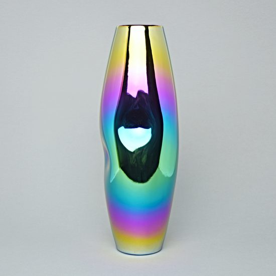 Váza Titan Colours 34 cm, barevná, porcelán Goldfinger