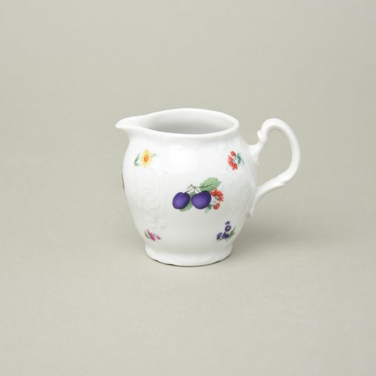 Mlékovka 180 ml, Thun 1794, karlovarský porcelán, BERNADOTTE švestky a květy