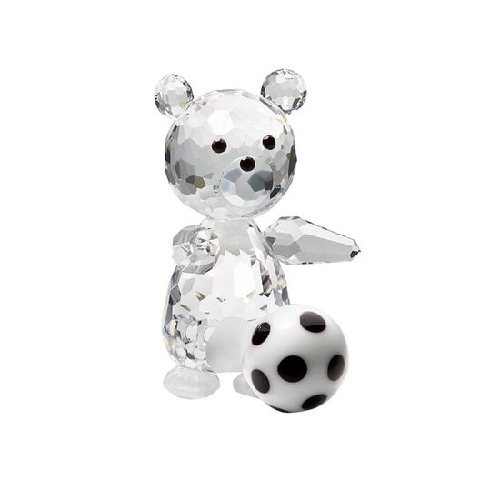 Skleněná figurka Medvídka s míčem, 3 x 4 cm, Křišťálové dárky a dekorace PRECIOSA