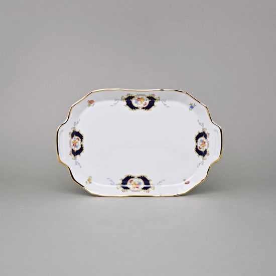 Podnůsek 23 x 15 cm, Thun 1794, karlovarský porcelán, BERNADOTTE erbíky