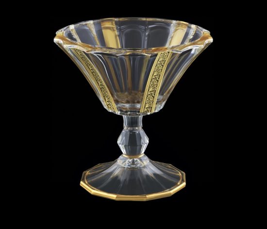 Astra Gold: Miska na nožce 15,5 cm, křišťál, Antique Golden Black decor