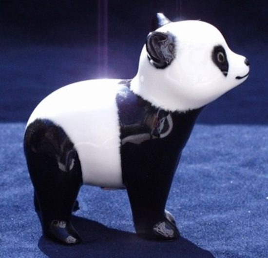 Panda stojící 9,5 x 5 x 9,5 cm, Porcelánové figurky Duchcov