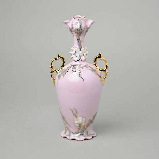 Váza Renata I. 158 mm, Růžový porcelán z Chodova