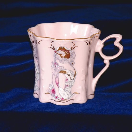 Hrnek Eva 0,25 l, Mucha, Růžový porcelán z Chodova