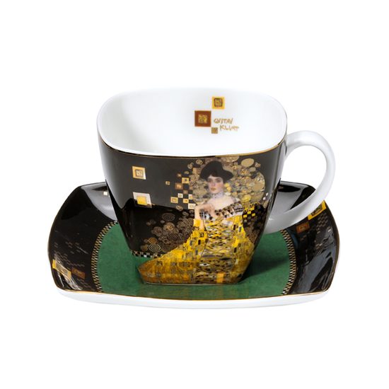 Šálek a podšálek Adele Bloch-Bauer 0,25 l / 10 cm, jemný kostní porcelán, G. Klimt, Goebel