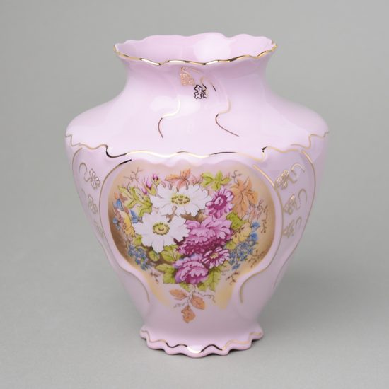 Váza 18,3 cm, Zuzka 566, Růžový porcelán z Chodova