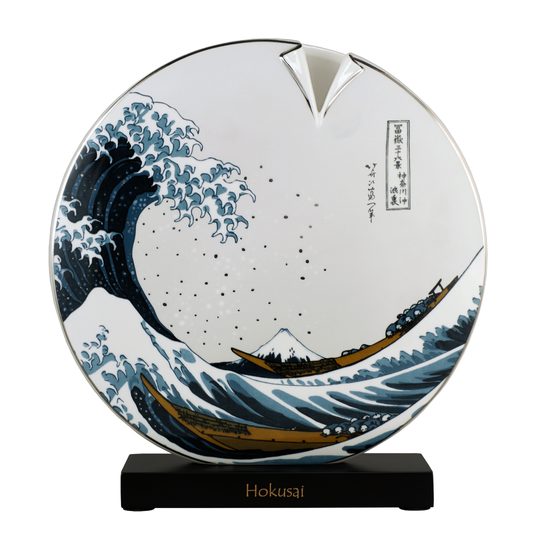 Váza The Great Wave, 31 / 8 / 33,5 cm, porcelán, K. Hokusai, Goebel