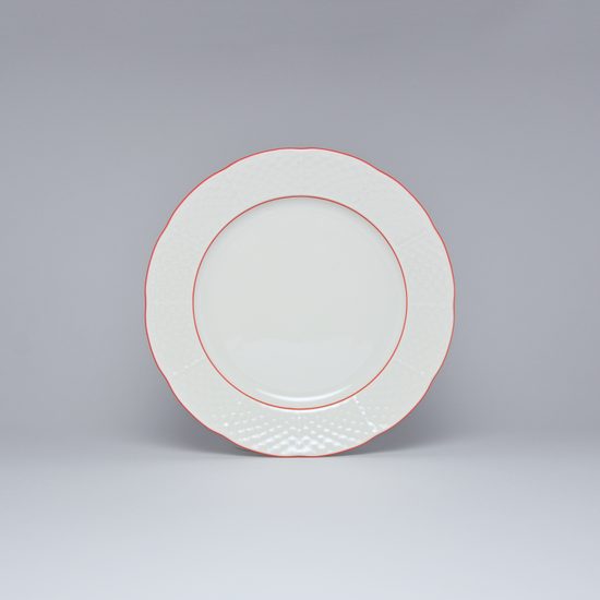 NATÁLIE 70477: Talíř dezertní 19 cm, Thun 1794, karlovarský porcelán, červená linka