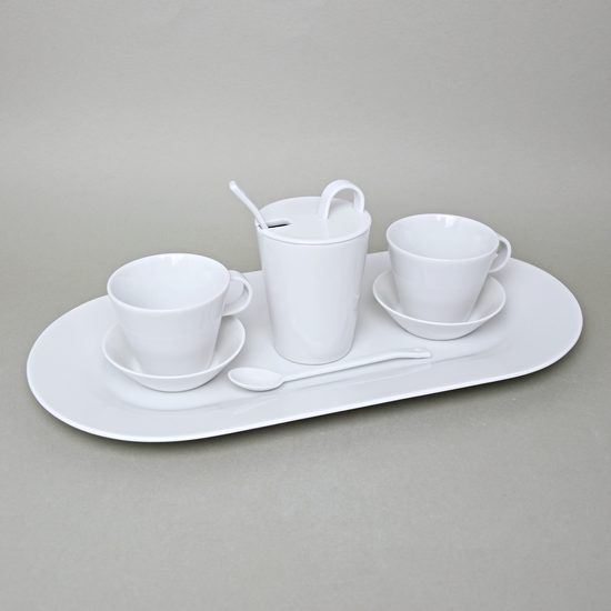 Bohemia White, Přátelská souprava pro 2 osoby, design Pelcl, Český porcelán a.s.