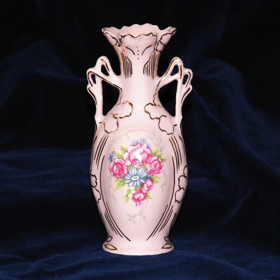 Vázička secese 12,6 cm, 305, Růžový porcelán z Chodova