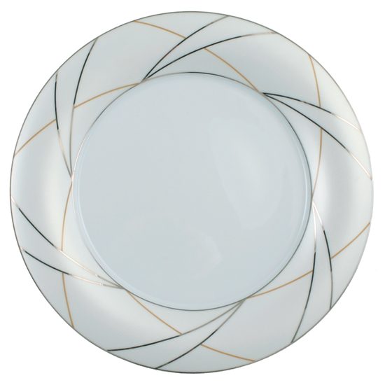 Talíř mělký kulatý 28 cm, Jade 3669 Silk, Královský porcelán Tettau