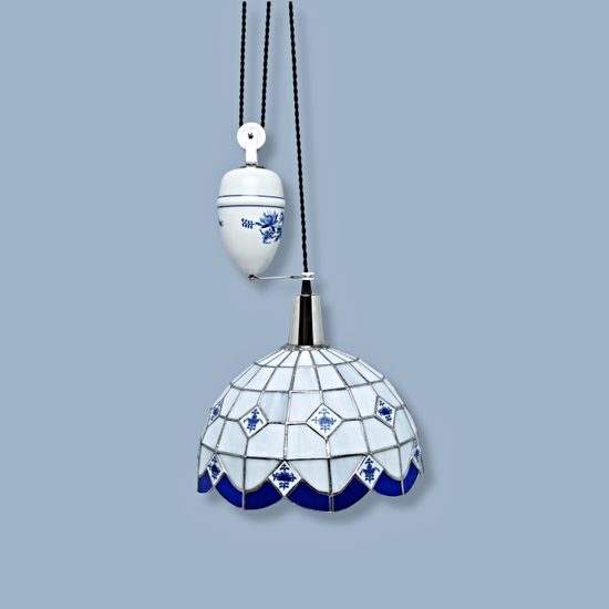 Stahovací lampa 32 cm, porcelán, Lampy a lustry