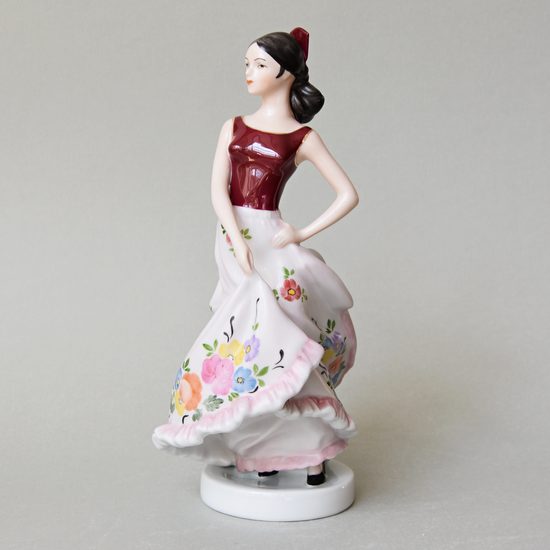 Španělská tanečnice 13 x 10,5 x 26,5 cm, Saxe, Porcelánové figurky Duchcov