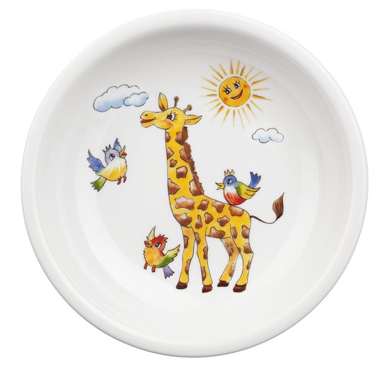 Talíř hluboký 20 cm se žirafou, Barevná divoká zvířátka, Compact 25179, Porcelán Seltmann