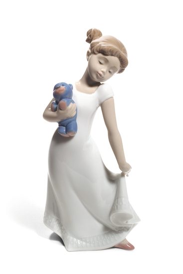 Dívka s medvídkem, 19 x 9 x 6 cm, NAO porcelánové figurky