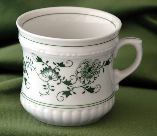 Hrnek Perlový velký 0,37 l, zelený cibulák, Český porcelán a.s.