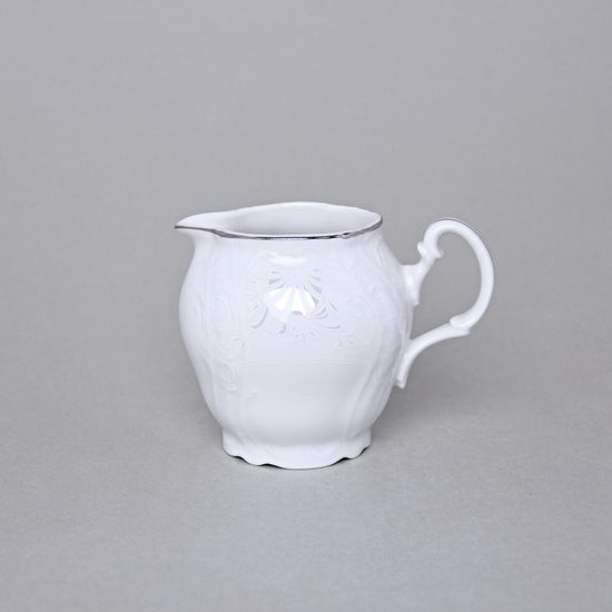 Mlékovka 250 ml, Thun 1794, karlovarský porcelán, BERNADOTTE mráz, platinová linka
