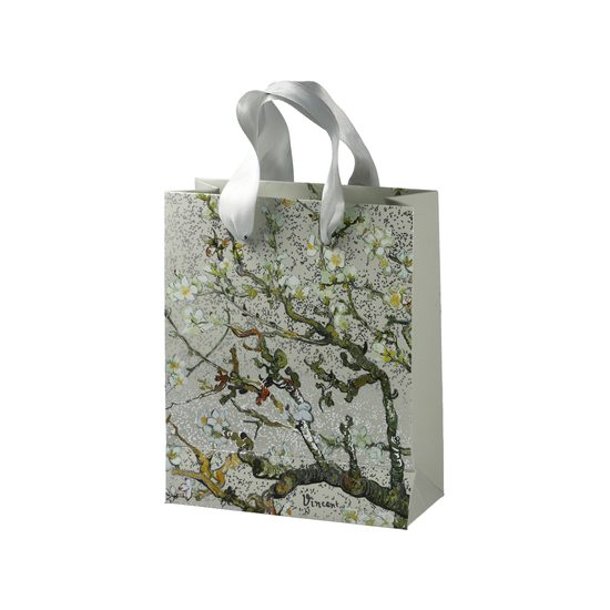 Dárková taštička papírová Mandloň stříbrná - 15,50 / 7 / 19 cm, Vincent van Gogh, Goebel