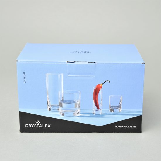 Barline 230 ml, sklenice nejen na minerálku, 6 ks., Crystalex