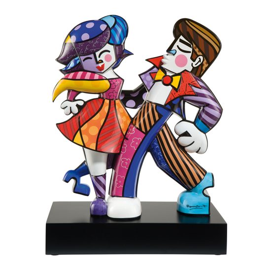 Figurka tanečního páru Swing, 34 / 17 / 46 cm, porcelán, R. Britto, Goebel