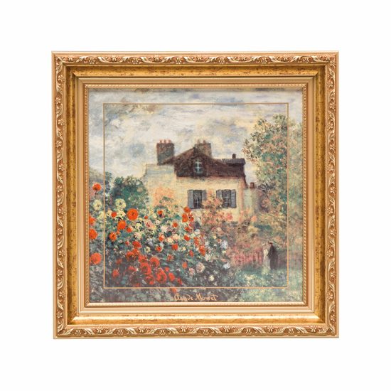 Obraz Monetův dům, 31,5 / 31,5 / 4,5 cm, porcelán, C. Monet, Goebel