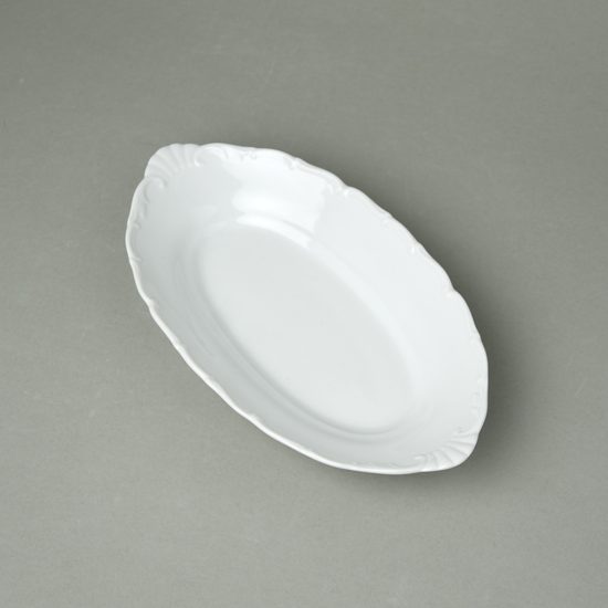 Verona bílá: Mísa oválná přílohová salátová 26 cm, G. Benedikt 1882