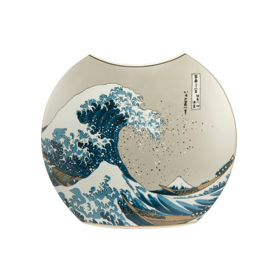 Váza Velká vlna, 24 / 8 / 20 cm, porcelán, K. Hokusai, Goebel