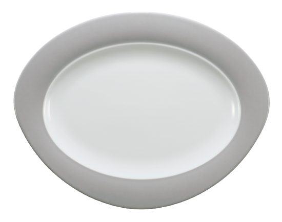 Podnos oválný 31 cm, Trio 23613 Stone Grey, Porcelán Seltmann