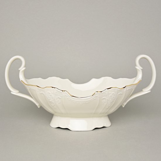 Mísa na ovoce s uchy 36 cm, Thun 1794, karlovarský porcelán, BERNADOTTE ivory + zlato