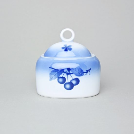 Cukřenka Cairo 0,25 l, Thun 1794, karlovarský porcelán, BLUE CHERRY