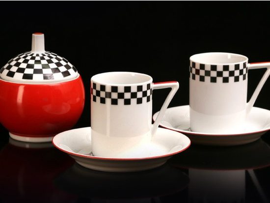 Přátelská souprava pro 2 osoby Race, Thun Studio, Luxusní porcelán