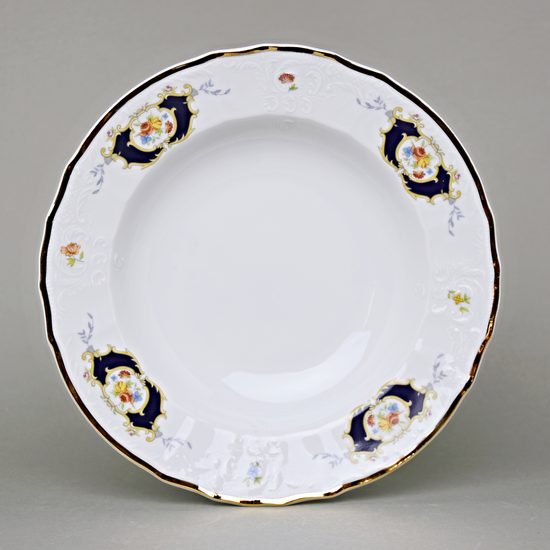Talíř hluboký 23 cm, Thun 1794, karlovarský porcelán, BERNADOTTE erbíky