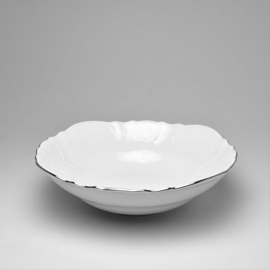 Mísa 23 cm, Thun 1794, karlovarský porcelán, BERNADOTTE platina