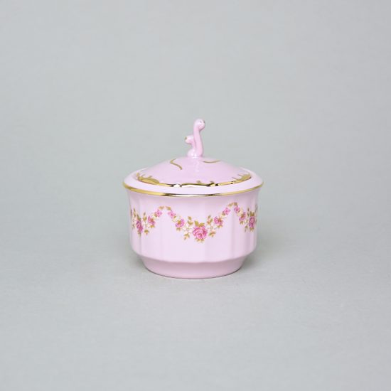 Cukřenka malá 100 ml Amis, dekor 158, Leander, růžový porcelán