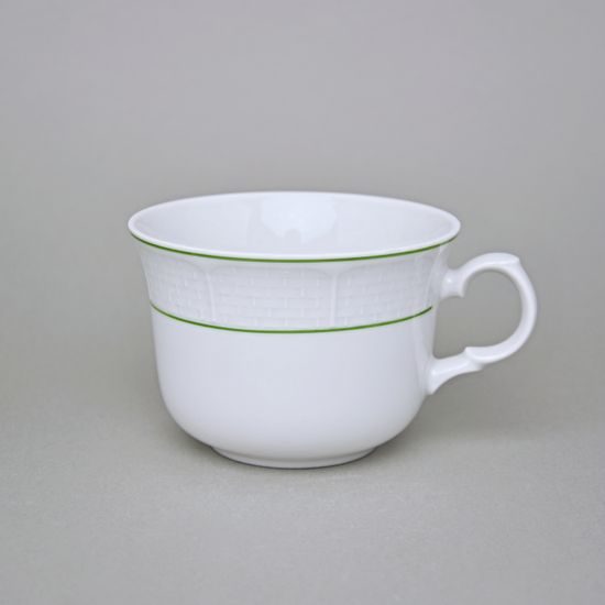 7047703: Šálek nízký 350 ml, Thun 1794, karlovarský porcelán, NATÁLIE sv. zelená linka